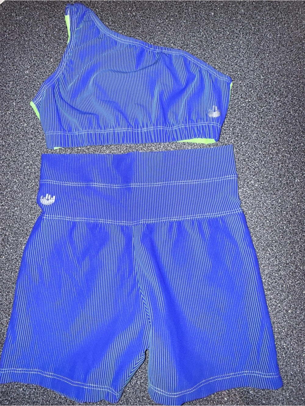 Taytr Vibe Dancewear One-Shoulder Dance Set - Blue Size Adult Small
